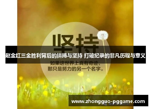 赵金红三金胜利背后的拼搏与坚持 打破纪录的非凡历程与意义 赵金红三金胜利背后的拼搏与坚持 打破纪录的非凡历程与意义